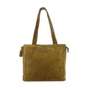 Authentic Vintage Chanel Brown Suede Zip Tote Bag